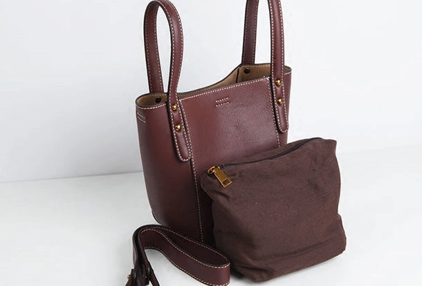 Compact Formfactor Modern Handbag Genuine Leather Cute Bucket Bag Handbag Crossbody Bag Shoulder Bag Women Leather Purse