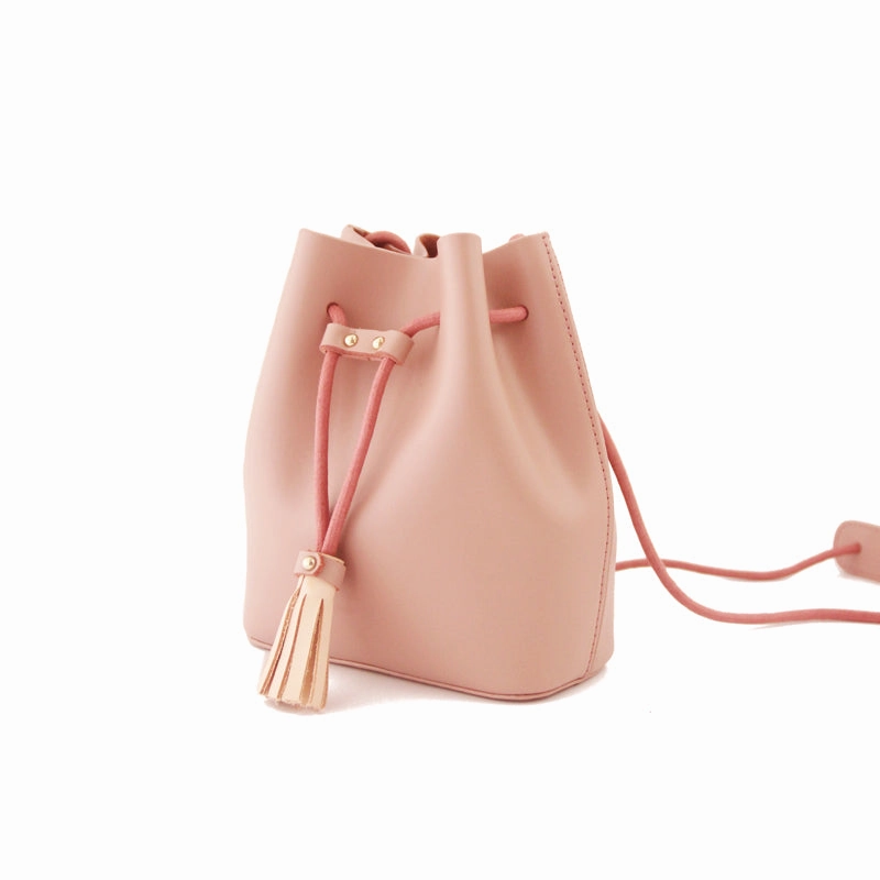 zipper closure Trendy Utility Cute LEATHER Bucket Bag WOMENs SHOULDER BAG Purses FOR WOMEN