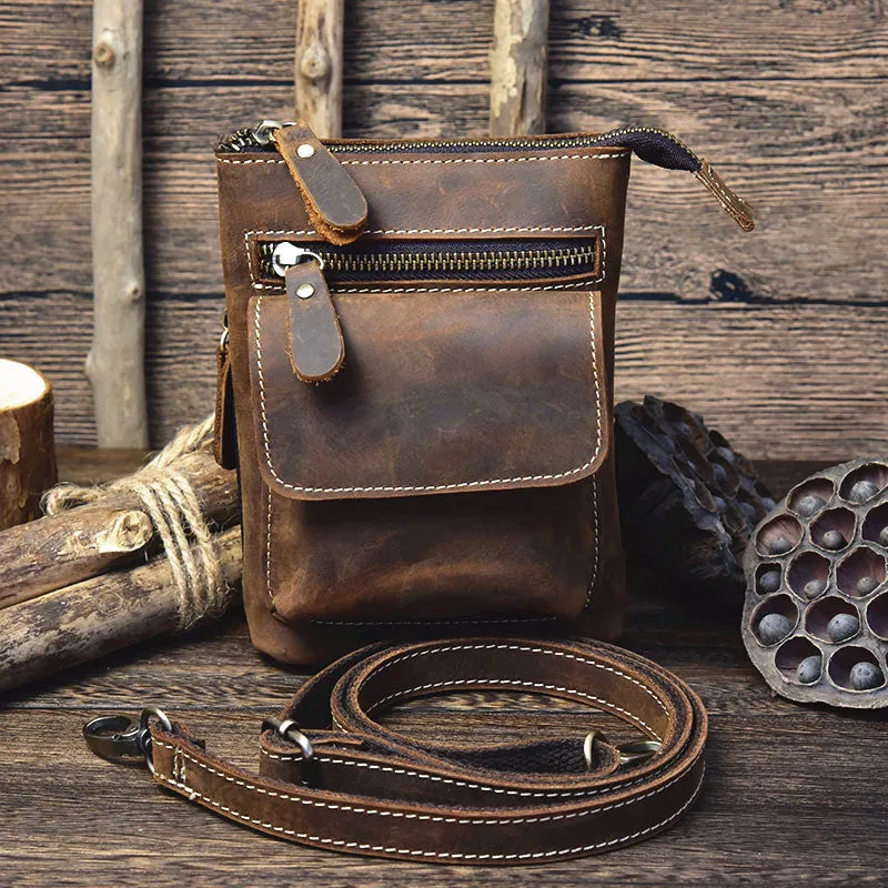 Modern Appeal Refined Luxury Leather Cell Phone Holster Belt Pouch for Men Waist Bag BELT BAG Shoulder Bag For Men
