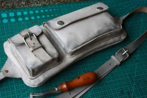 Handmade Leather Fanny Pack Mens Waist Bag Hip Pack Belt Bag Bumbag for Men Outdoor Essential