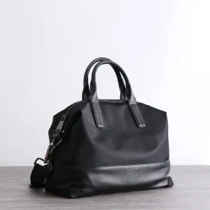 Effortless Style Classic Womens Nylon Leather Handbags Womens Black Nylon Boston Shoulder Purse for Ladies