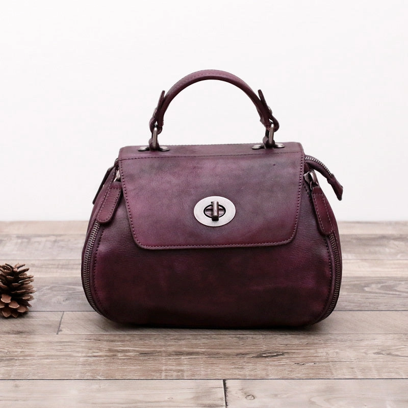 Everyday Comfort Handmade Leather handbag purse doctor bag shoulder bag for women leather shopper bag