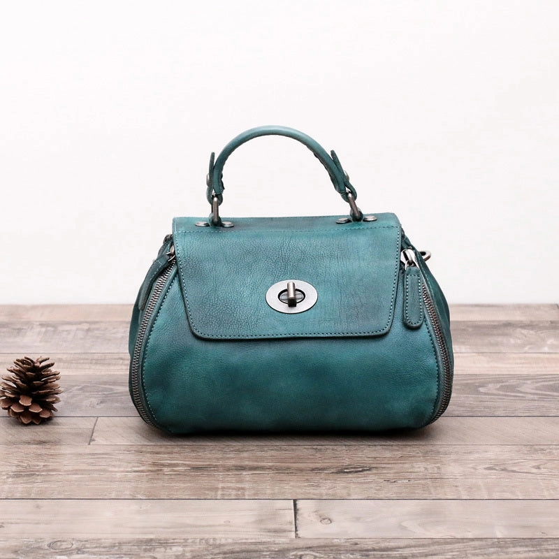 Handmade Leather handbag purse doctor bag shoulder bag for women leather shopper bag Timeless Handbag