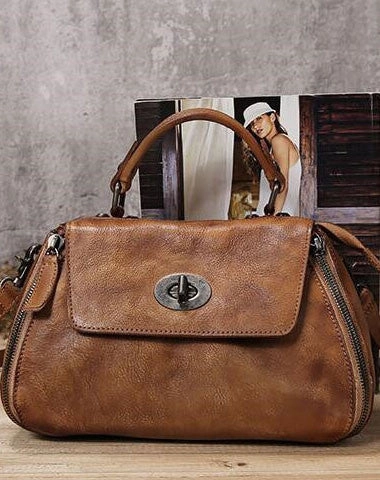 Everyday Fashion Handmade Leather handbag purse doctor bag shoulder bag for women leather shopper bag
