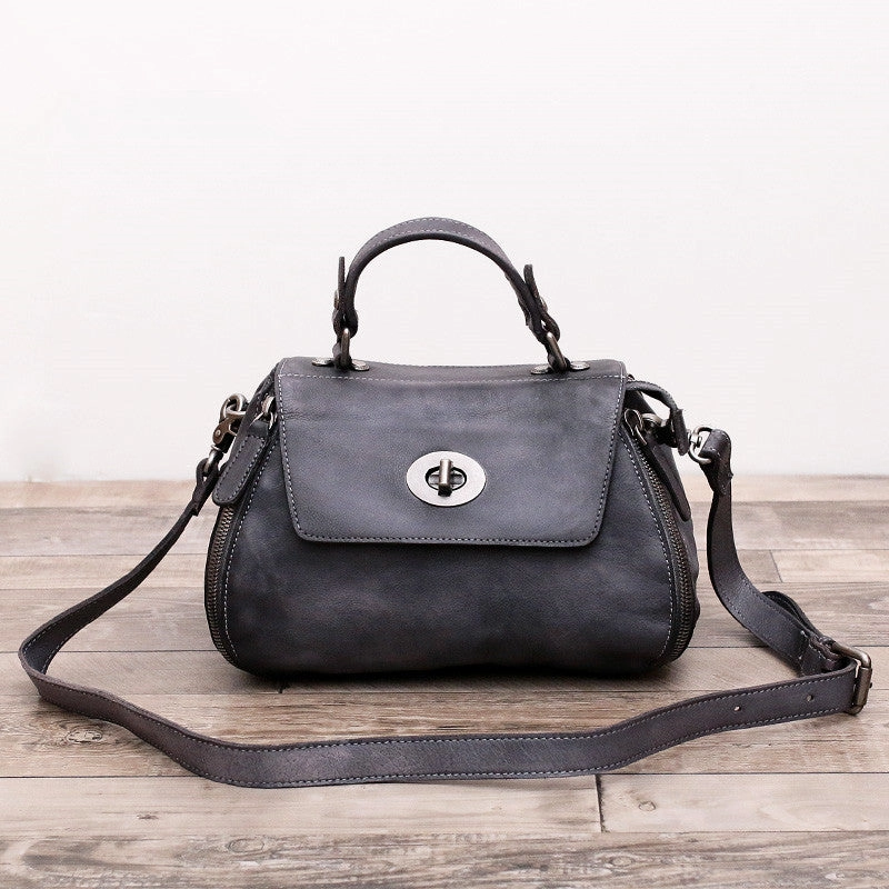 Handmade Leather handbag purse doctor bag shoulder bag for women leather shopper bag Daily Outfit Chic Handbag