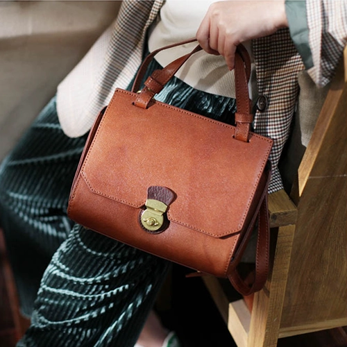 Trendy Utility Fashion Green Leather Women's Top Handle Handbag Structured Green Small Satchel Shoulder Bag Purse