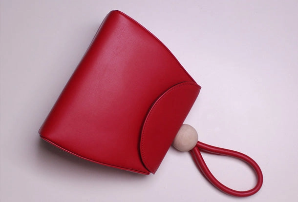 Weekend Wear Genuine Leather handbag black red bag for women leather shopper bag