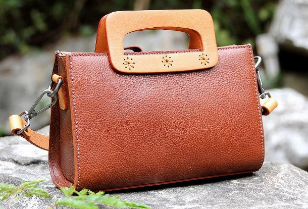 Stylish Everyday Functional Essential Handmade vintage satchel leather crossbody bag shoulder bag handbag for women