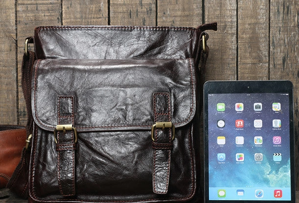 Genuine Leather messenger bag clutch leather men laptop vintage wallet for men City Style