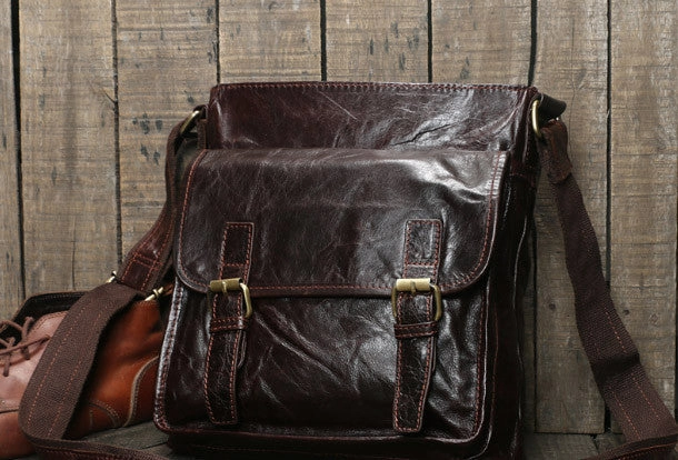 Urban Adventure Genuine Leather messenger bag clutch leather men laptop vintage wallet for men