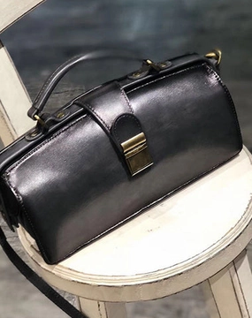 Handcrafted leather pouch Vintage Womens Gray Leather Doctor Handbag Purses Vintage Handmade Doctor Crossbody Purse for Women