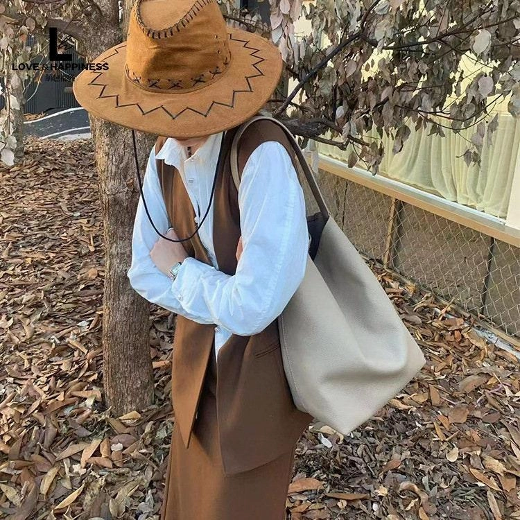 Classic Leather Bucket Bag, Minimalist Minimalist Leather Tote Bag, Fashion Designer Bag, Tan Mummy Bag, Everyday Bag, Gift For Her Durable Everyday Use