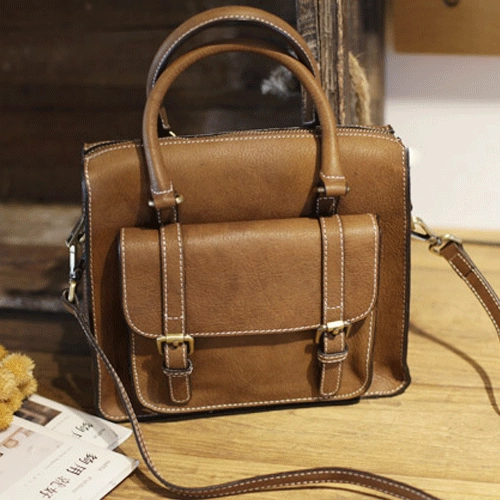 Chic Finish Modern Function Vintage Womens Black Leather Satchel Handbags Structured Satchel Shoulder Purse School Purse for Ladies