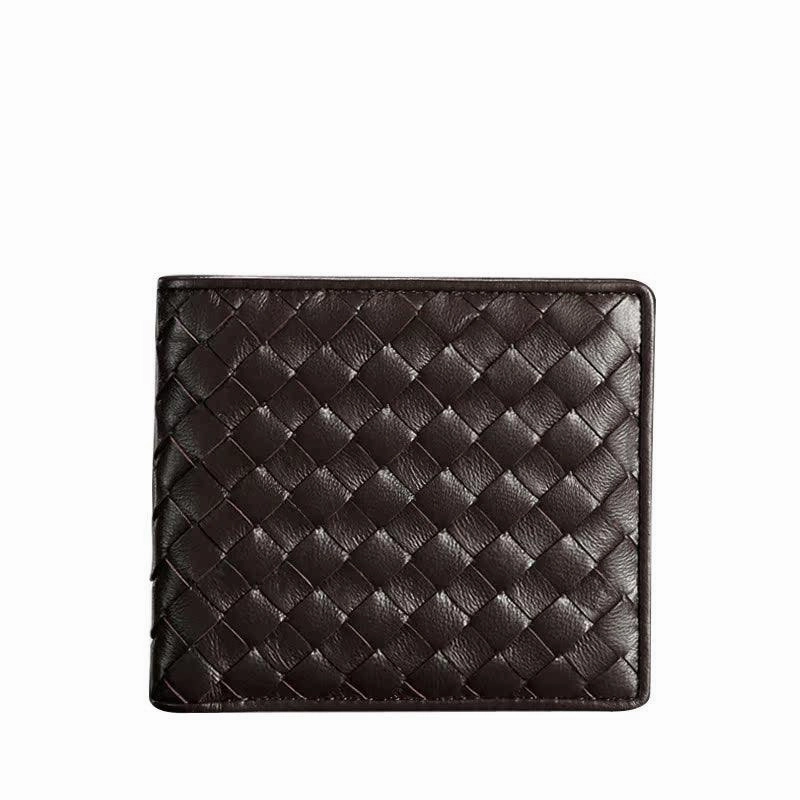daily accessory Handheld financial holder Australia Lambskin Leather Woven Wallet, Men Woven Leather Cards Holder, Handcrafted Trifold Wallet, Designer Wallet, Women Purse, Men Purse