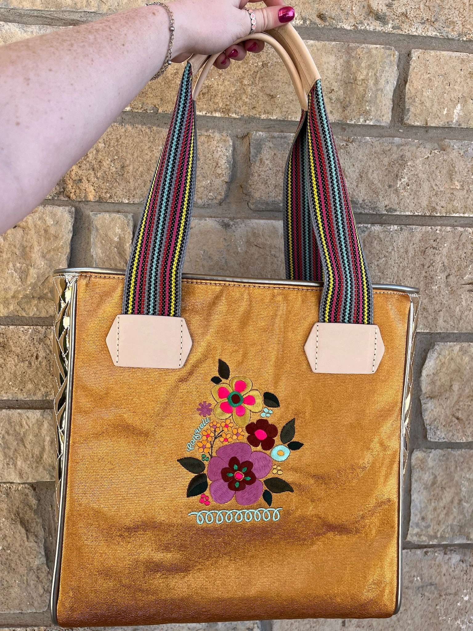 Foldable Storage Roomy Style CLASSIC TOTE, BRONZED Map Reading