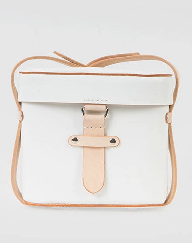 Handmade Leather bucket cute doctor bag purse shoulder bag small white phone crossbody bag Stylish Engineering