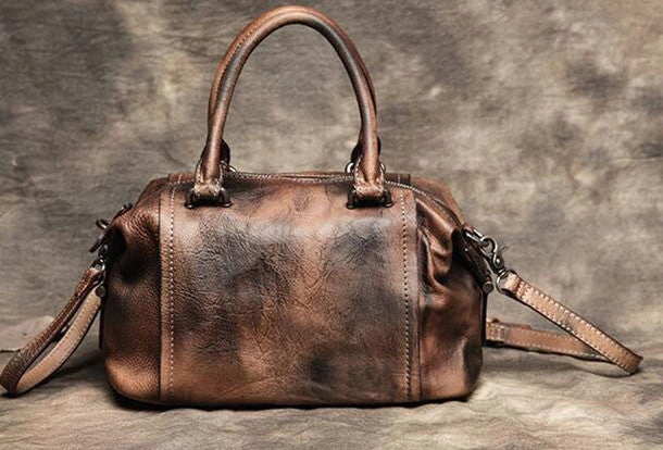 Handmade Leather handbag purse shoulder bag for women leather shopper bag Compact Carry Sleek Shoulder