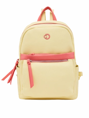 Caprese Sia Medium Light Yellow Fashion Backpack On The Go