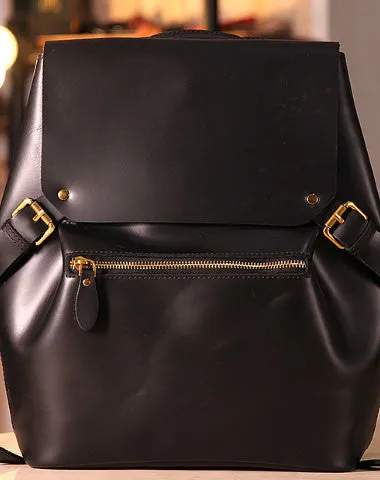 Crossbody Style Handmade Leather backpack bag shoulder bag red black women leather purse