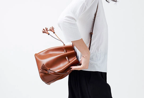 Elegant Style Modern Comfort Genuine Leather bucket bag shoulder bag for women leather crossbody bag