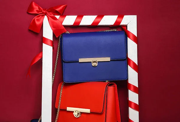 Classic Outfit Magnetic Snap Genuine Leather crossbody bag shoulder bag for women leather bag