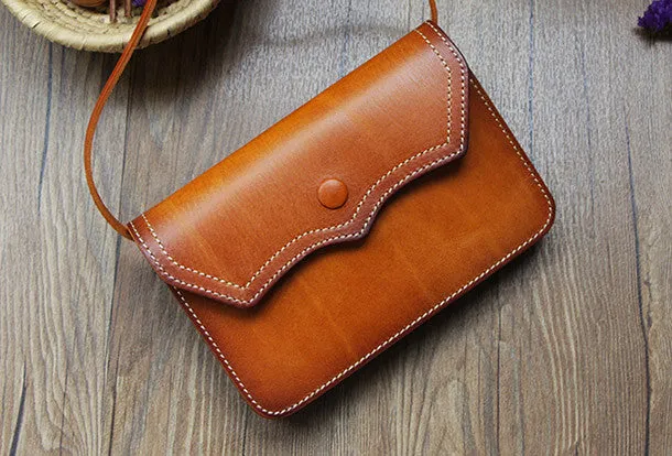 Handmade Leather Small phone Purse shoulder bag leather crossbody bag for women Urban Function