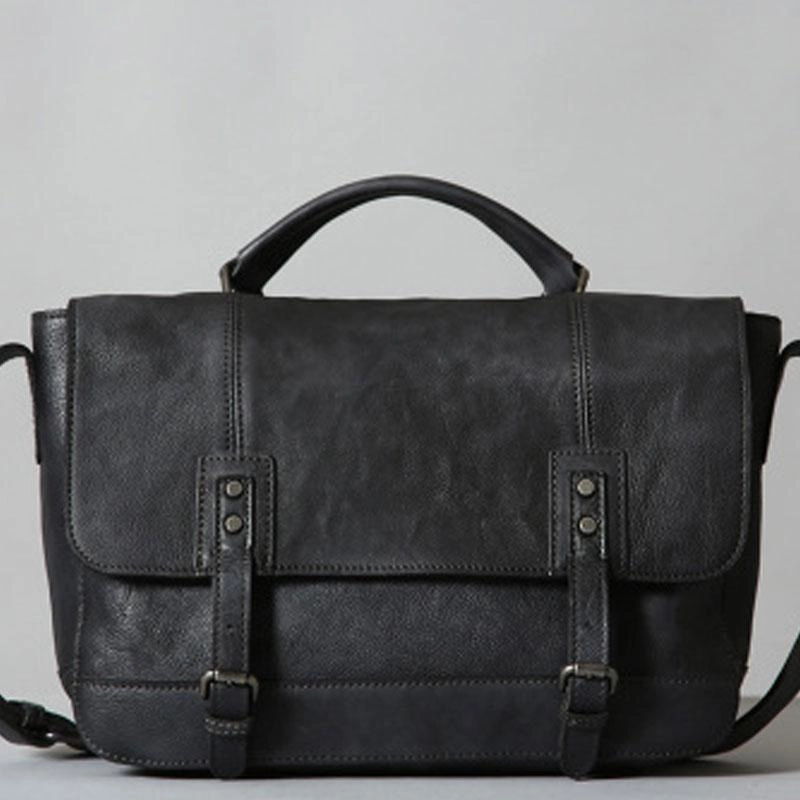 Practical Everyday Compact Lifestyle Handmade Leather Mens Cool Shoulder Bag Messenger Bag for men