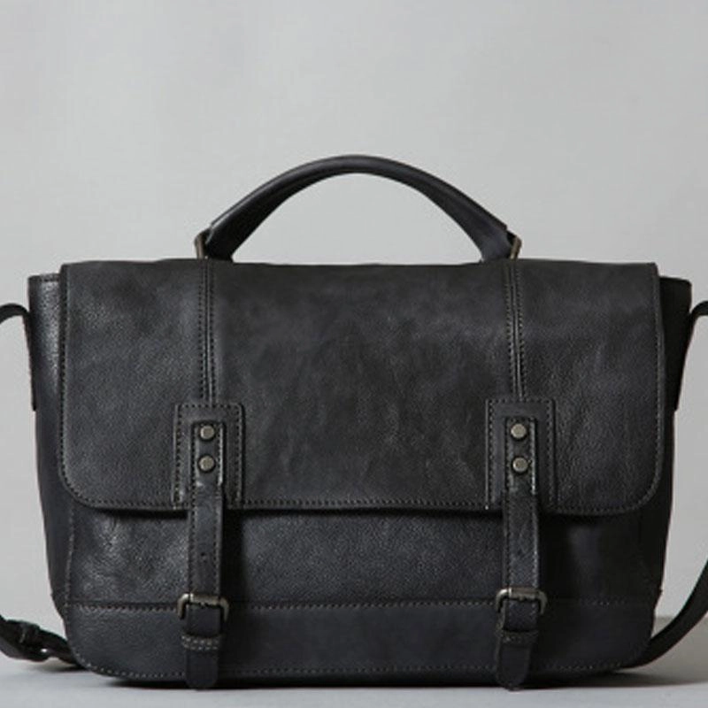 Handmade Leather Mens Cool Shoulder Bag Messenger Bag for men Flexible Design