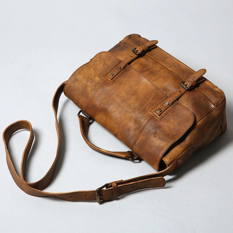 Elegant Simplicity Handmade Leather Mens Cool Shoulder Bag Messenger Bag for men