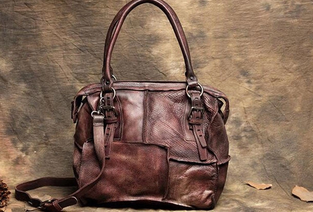 Handmade Leather handbag purse shoulder bag for women leather Smart Style Functional Design