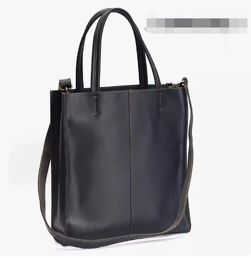 Responsible Fashion Cool Handmade Leather Mens Tote Bag Cool Messenger Tote Bag Handbag for men