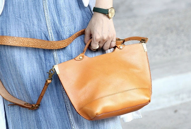 Trendy Look Handmade tote handbag shopper purse leather crossbody bag shoulder bag women