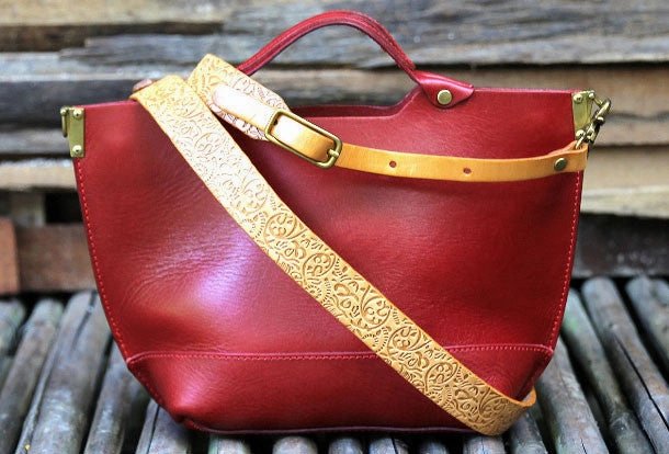 Chic Edge Functional Piece Handmade tote handbag shopper purse leather crossbody bag shoulder bag women