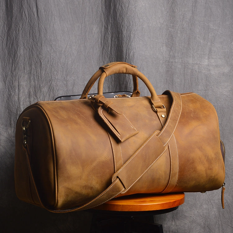 Cool Vintage Leather Mens Duffle Bag Weekender Bag Overnight Bag Travel Bag Road Packing Smart Closure