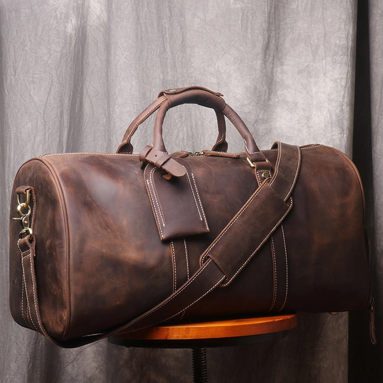Functional Fit Cool Vintage Leather Mens Duffle Bag Weekender Bag Overnight Bag Travel Bag