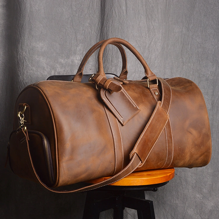 Cool Vintage Leather Mens Duffle Bag Weekender Bag Overnight Bag Travel Bag Foldable Storage