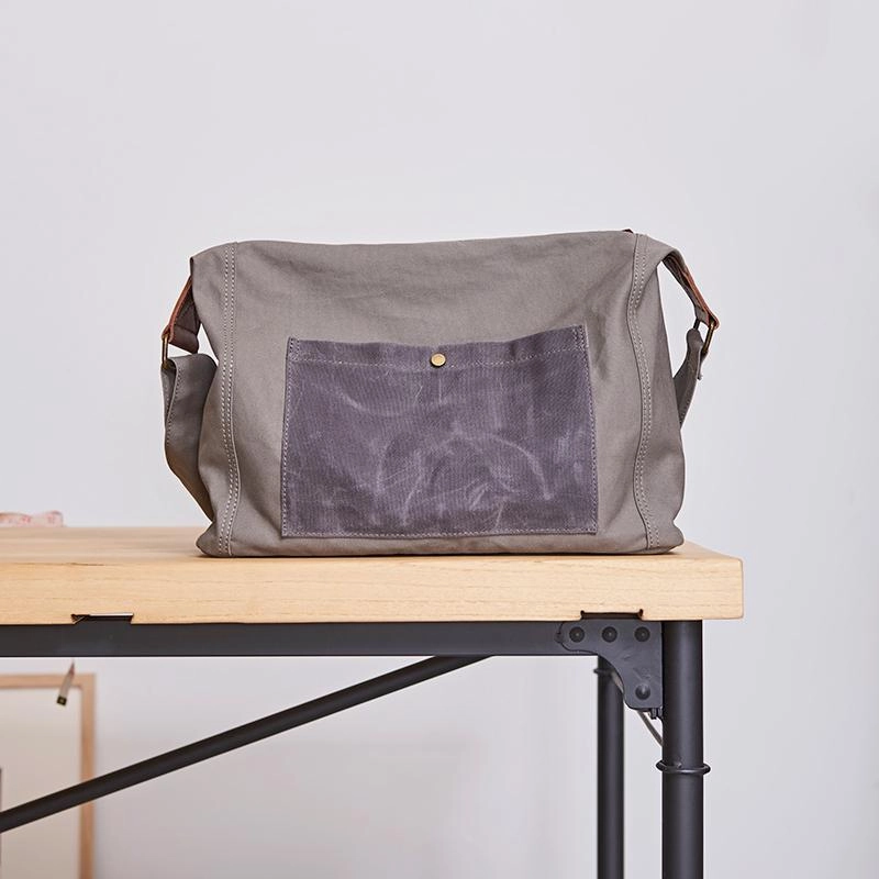 Everyday Functionality Trendy Gear Canvas Mens 14 inches Side Bag Canvas Messenger Bags Canvas Travel Large Courier Bags for Men