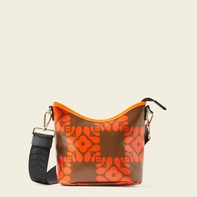 Carrymin Crossbody - Lattice Flower Tile Conker Daily Commute