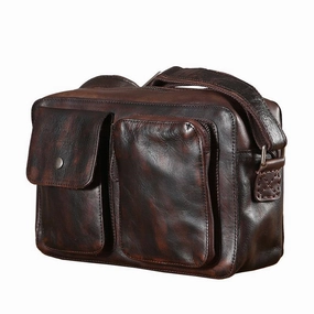 Lightweight Design Leather Mens Cool Small Shoulder Bag Messenger Bag Cycling Bag for men