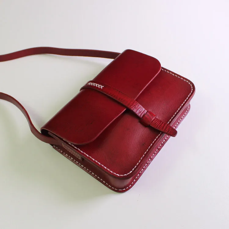 Comfort Carry Handmade Leather satchel bag shoulder bag black red for women leather crossbody bag