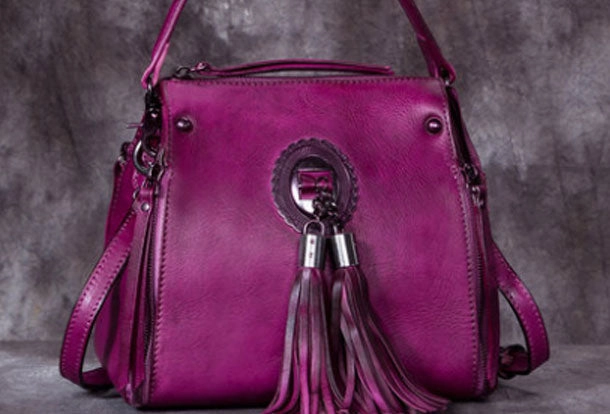 Urban Gear Professional Tote Womens Leather Handbag Vintage Tassel Crossbody Bag Shoulder Bag Purse For Women