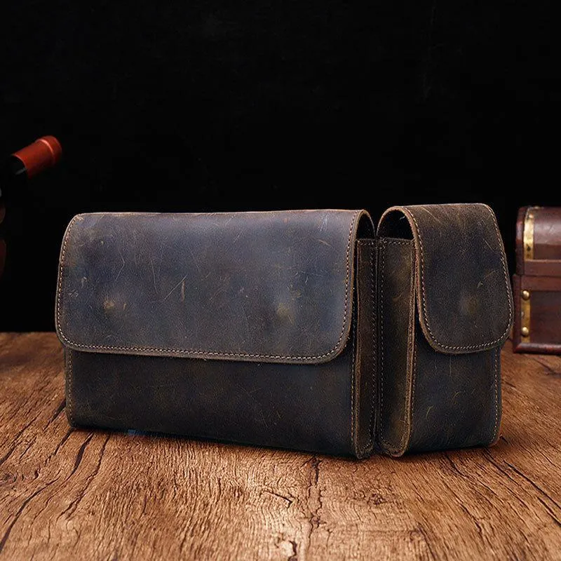 Cool Fashion LEATHER MEN'S Fanny Pack Waist Pack Belt Bag Belt Pack For Men Compact Construction Luxury Craft