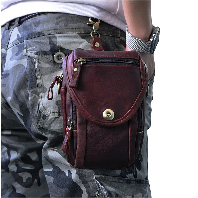 Cool Leather Belt Pouch for Men Waist Bags BELT BAG For Men Soft Surface Urban Accessory