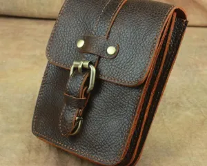 Casual Chic Cool Leather Cell Phone HOLSTER Belt Pouches for Men Waist Bag BELT BAG For Men