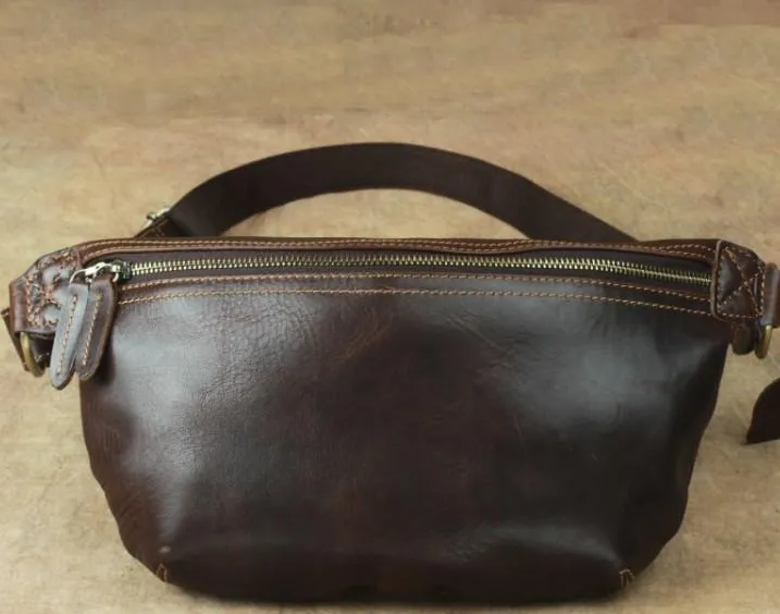 Functional Detail Everyday Simplicity Cool LEATHER MENS FANNY PACK FOR MEN BUMBAG Vintage WAIST BAG for Men