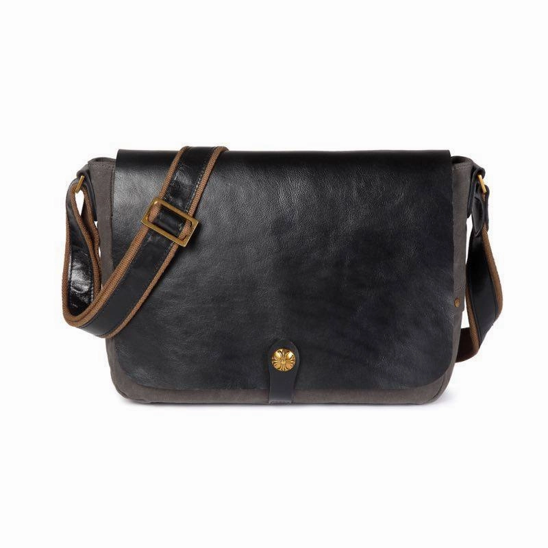 Cool Black Canvas Leather Mens Brown Courier Bag Messenger Bags Casual Postman Bags for Men Daily Essential Outdoor Carry