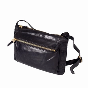 Cool Black Wrinkled Leather Men Postman Bag Side Bag Coffee Messenger Bag Courier Bag For Men Elegant Simplicity