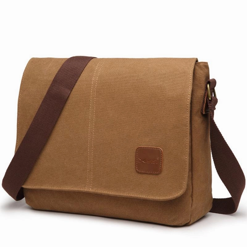 Cool Canvas Mens Side Bag Black Shoulder Bag Gray College Bag Khaki Messenger Bag for Men Everyday Travel