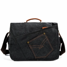 Outdoor Simplicity Modern Lifestyle Cool Casual Canvas Mens 15.6'' Side Bag Shoulder Bag Large Messenger Bag For Men
