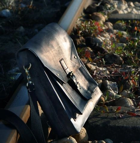 Cool Handmade Leather Mens Backpack Travel Backpack Messenger Bag for men Practical Design